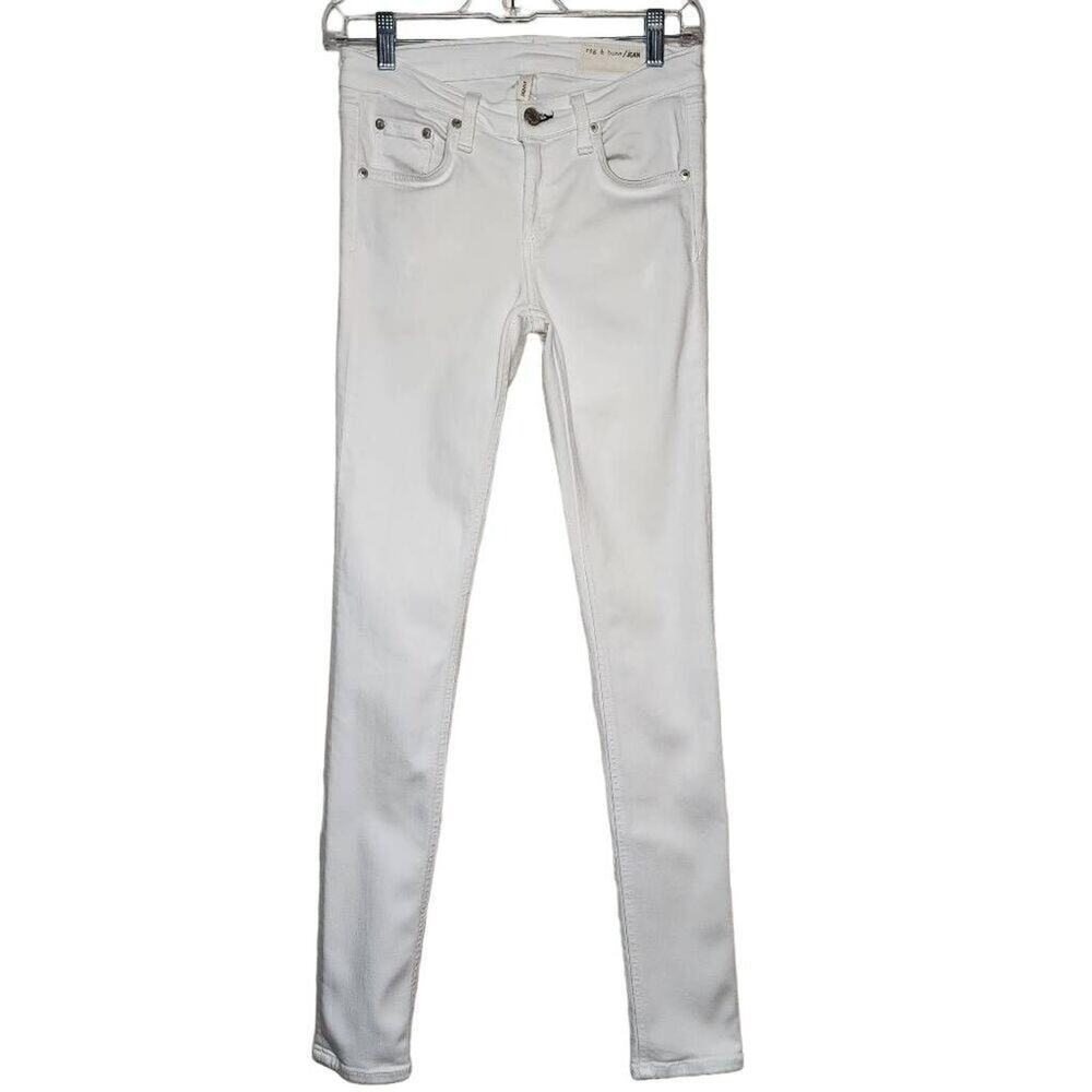 Rag & Bone Women Jeans, White 5 Pocket Stretch Skinny Jeans, Sz 26in